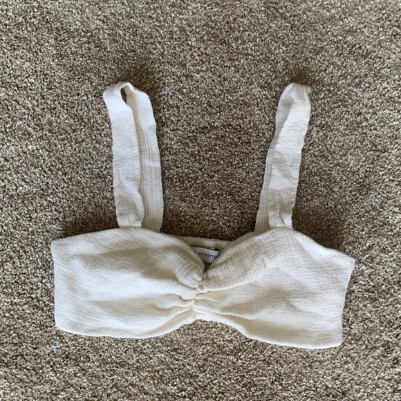 Urban Outfitters Tops - Urban Outfitters White Cropped Cinched Middle
